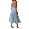 thumbnail image 4 of Diconna Robe de Soirée Formelle en Tulle pour Femme, Couleur Unie, Dos Nu, Corset, Robe de Soirée pour Cocktail, Mariage, Fête, 4 of 5
