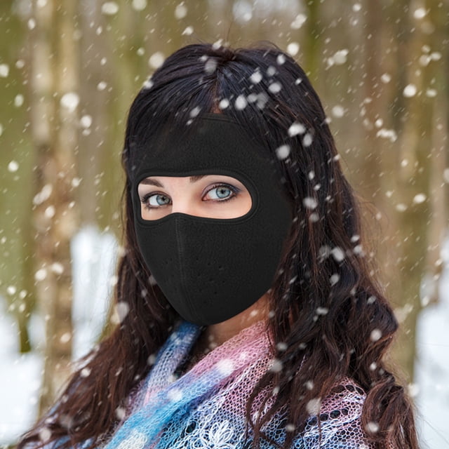 TOUMENY Winter Face Mask, Thickened Fleece Neck Ear Protection for Skiing Snowboarding, Cold Weather Windproof Breathable Full Coverage Balaclava