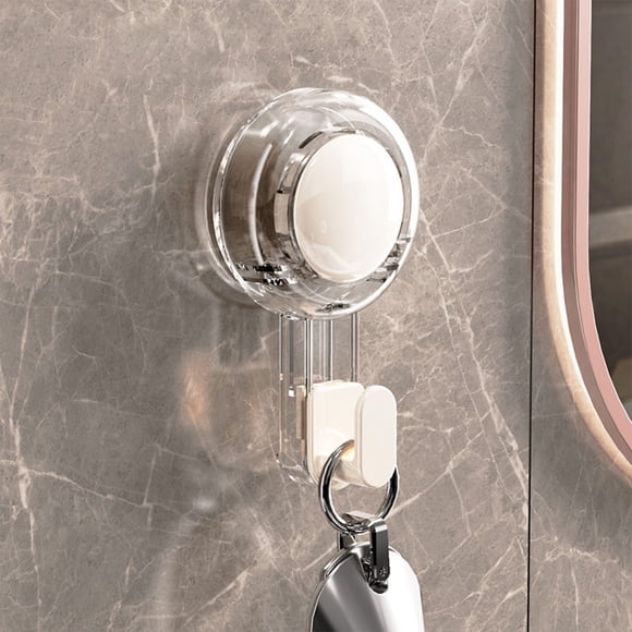 FHBVT Suction Cup Hooks Strong Load Bearing Non Marking Adhesive Wall Hooks for Kitchen Bathroom Smooth Surfaces Reusable Mobile Hanging Organizer Easy Installation Decorative Household Storage