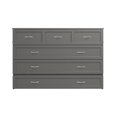 thumbnail image 3 of Atlin Designs Lit Escamotable Moderne en Bois Massif Format Grand avec Matelas, Gris, 3 of 15