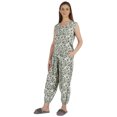 thumbnail image 3 of Moomaya Ensemble de Nuit en Rayonne Imprimée pour Femmes Pyjama à Entrejambe Bas 2 Pcs Tenue de Détente, 3 of 7