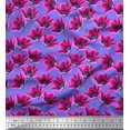 thumbnail image 1 of Soimoi Moss Georgette Fabric Artistic Floral Decor Fabric Printed Yard 42 Inch Wide, 1 of 3