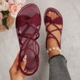 thumbnail image 3 of Jovati Summer Women's Sandals, Fish Mouth Design, Flock Material, Slip Resistant Sole, Breathable Lining, Flat Heel, Solid Color, 3 of 10