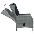 thumbnail image 4 of vidaXL 7 Piece Garden Dining Set Light Grey Poly Rattan, 4 of 5