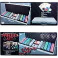 thumbnail image 2 of Tradeopia Ensemble de Poker 500 Jetons, Comprend : 1 Jeton de Dealer, 2 Jeux de Cartes à Jouer, 5 dés Rouges, Étui en Aluminium, Ensemble de Poker Texas Holdem, 2 of 7