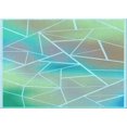 thumbnail image 1 of Ahgly Company Tapis d'Intérieur Rectangulaire Transitionnel Lavable à la Machine Bleu Cadet Vert, 2 Pieds x 5 Pieds, 1 of 7