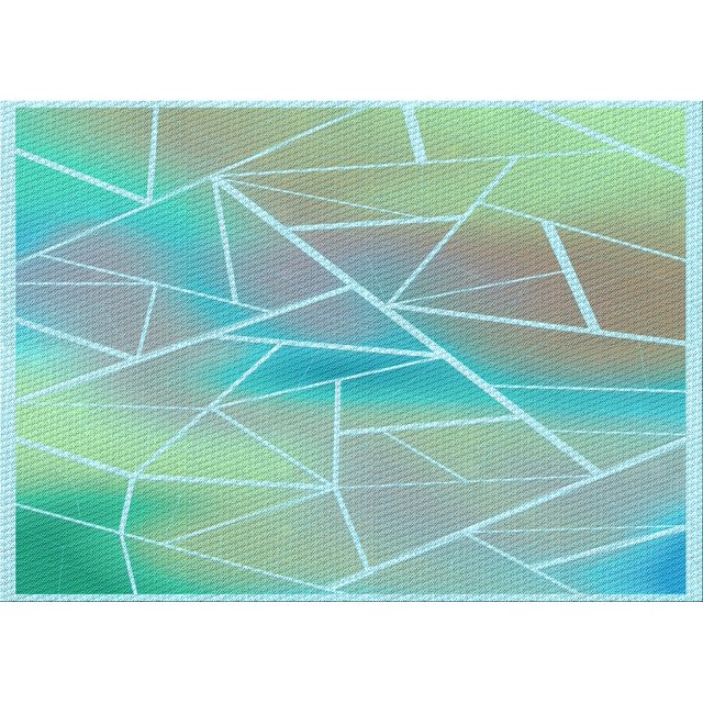 Ahgly Company Tapis d'Intérieur Rectangulaire Transitionnel Lavable à la Machine Bleu Cadet Vert, 2 Pieds x 5 Pieds