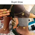 thumbnail image 5 of Initial Anklets for Women Charm Link Jewelry Anklet Bracelet for Teen Girls Alphabet（R）, 5 of 5
