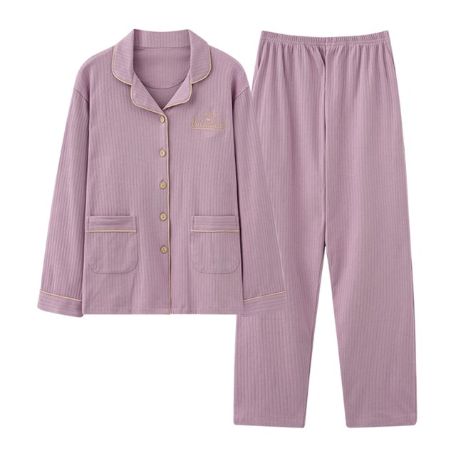 Quatre Saisons Nouveau Cardigan Ample à Manches Longues pour Femmes Grand Ensemble d'Ameublement de Maison Pyjamas Femme