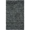 thumbnail image 1 of Safavieh Leather Shag Leather Medium Rectangle Rug LSG511N-5 in Grey, 1 of 1