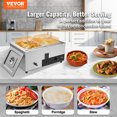 thumbnail image 2 of VEVOR 2-Pan Commercial Food Warmer, 2 x 12QT Electric Steam Table, 1500W Professional Countertop Stainless Steel Buffet Bain Marie with 86-185°F Temp Control for Catering and Restaurants, Silver, 2 of 9