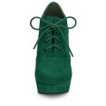 thumbnail image 3 of Unique Bargains Women's Platform Block Heel Lace Up Ankle Boots, 3 of 7