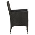 thumbnail image 3 of vidaXL Garden Chairs with Cushions 2 pcs Poly Rattan Black, 3 of 5