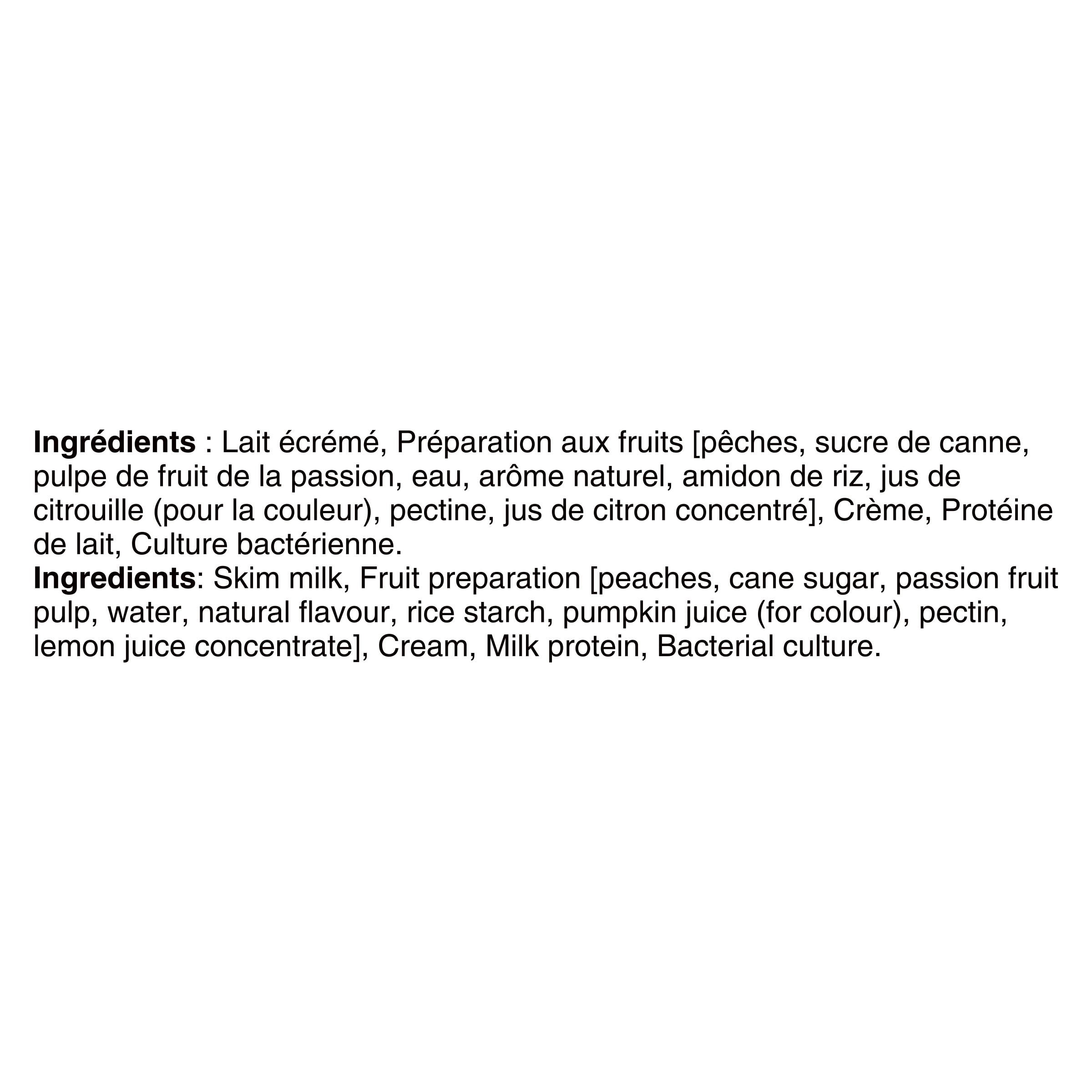 Liberté Greek Yogurt 2% Peach Passion Fruit, 650g