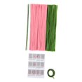 thumbnail image 2 of KLKCMS Pipe Cleaner Flower Kit Soft Floral Wires for Family Art Project Activity Friend Kit for 5 tulips, 2 of 9