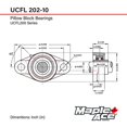 thumbnail image 4 of MAPLE ACE UCFL202-10 R3 Triple-Lip Seal Flange Bearing 5/8" Bore 2-Bolt Solid, 4 of 5