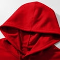 thumbnail image 3 of Yuyuzo Mens Hoodies Solid Color Long Sleeve Fashion Pullover Tops Drawstring Sweatshirt with Pocket, 3 of 6