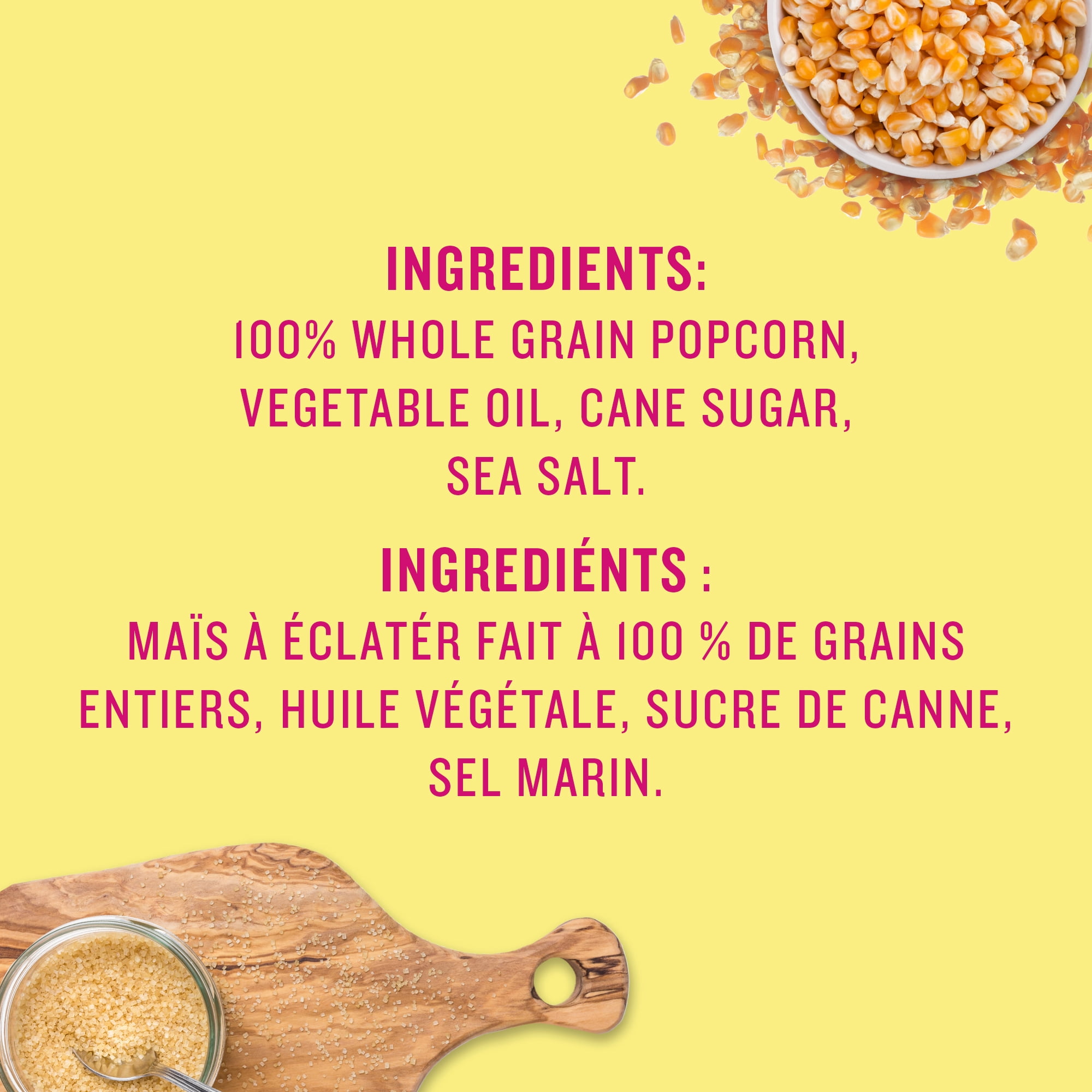 Angie’s BOOMCHICKAPOP® sans gluten sucré et salé végétalien maïs éclaté prêt à manger, 198g