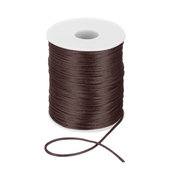 Uxcell Nylon String Cord Beading Satin String Knotting Cord Twine Thread for Jewelry Making Coffee