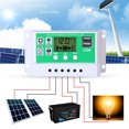 thumbnail image 4 of yeacher 60A Solar Charge Controller with LCD Display, Dual USB 5V Output, 12V/24V Auto Recognition for Lead Acid/Lithium Batteries, PWM Charging, Overcharge Protection, White & Green Design, 4 of 6