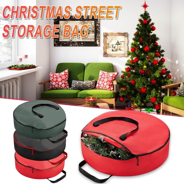 Vaidha Foldable Christmas Tree Wreath Storage Bag Cover Large-capacity Quilt Storage Bags Organize Tools