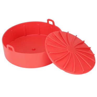 Tapis en Silicone pour Pot de Friture, Doublure de Pot de Friture Lavable, pour Cuisine Usage Domestique Rouge