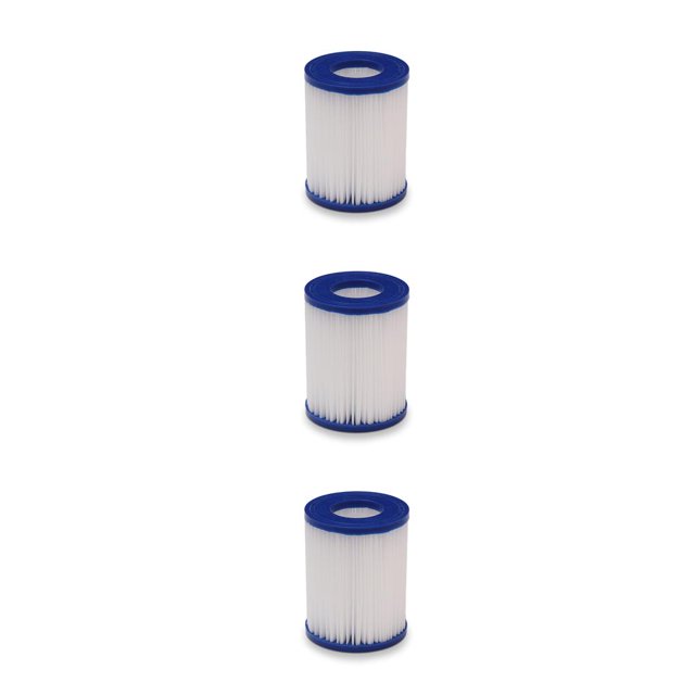 pitrice Recharge de Filtre en Polyester pour Piscine Gonflable en Forme de Colonne, Filtres de Pompe pour Spa et Jacuzzi, Réparation du Système de Filtration, Type II, Ensemble de 3