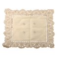 thumbnail image 1 of White Embroidered Lace Table Cloth Floral Tablecloth Wedding Party Satin Fabric 3# (square 60*60cm), 1 of 9