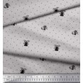 thumbnail image 3 of Soimoi Gray Georgette Viscose Fabric Gift Box & Bell Dots Fabric Prints By Yard 42 Inch Wide, 3 of 3