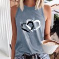 thumbnail image 2 of Timegard Camisoles pour Femmes Col Rond Imprimé Cœur Sans Manches Confortables Décontractées Amples Chemises Hauts Blouse, 2 of 5