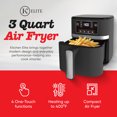 thumbnail image 2 of Kitchen Elite 3 Qt Digital Air Fryer, Countertop Nonstick Basket Oven, Black, 2 of 8