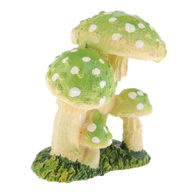 DOLITY Colorful Miniature Mushroom for a Miniature Fairy Garden / Home Garden Table Cyan C