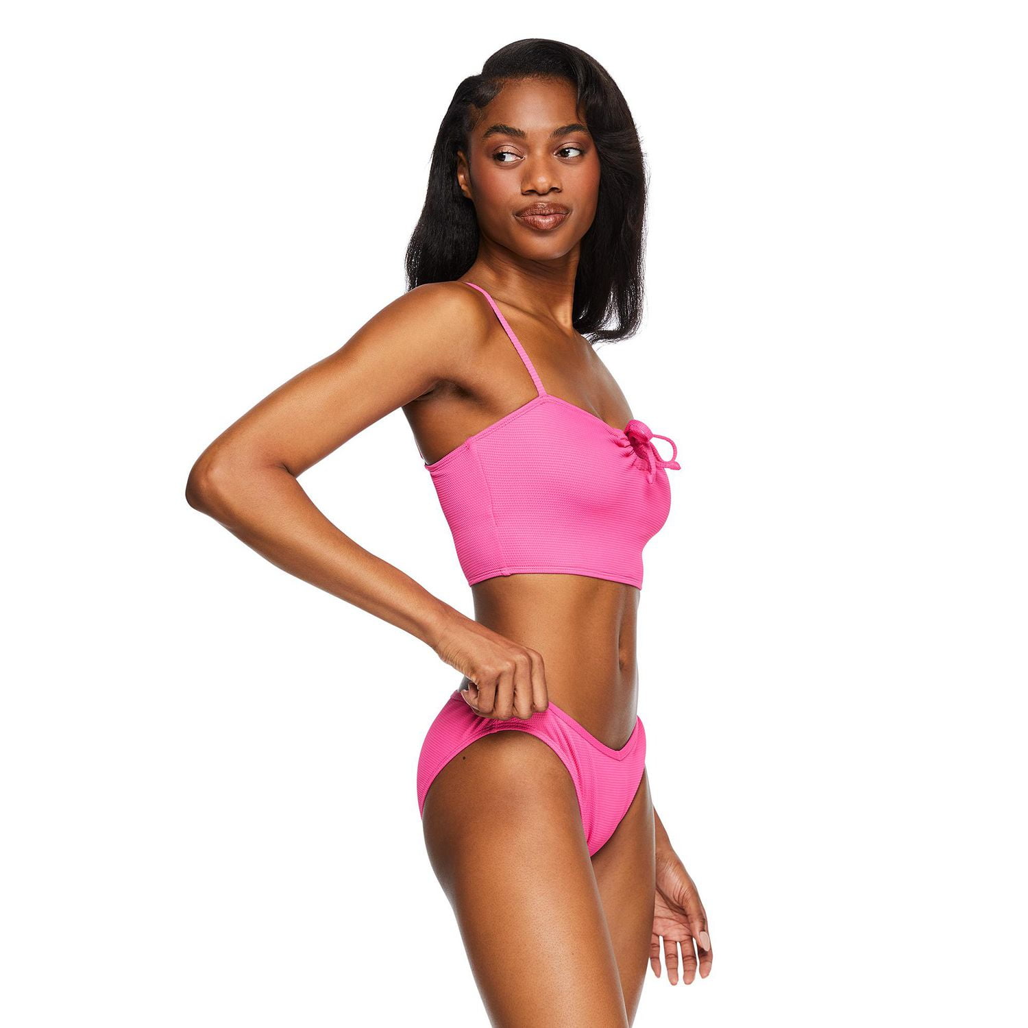 Bas de bain avec ceinture montée en V No Boundaries pour femmes