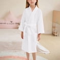 thumbnail image 1 of Kids' Long Sleeve Hooded Bath Towel Robe with Pocket, Absorbent Polyester-Spandex Blend for Bath, Pool, and Beach, 1 of 7