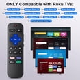 thumbnail image 2 of Replacement for Roku-TV-Remote, Compatible for TCL Roku/Hisense Roku/Onn Roku/Sharp Roku Series Smart TVs (Not for Roku Stick and Bo, 2 of 6