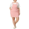 thumbnail image 1 of GRACE & GRANDEUR Robe à Bretelles Décontractée en Denim pour Femme Grande Taille à Bretelles Ajustables 5X Rose, 1 of 6