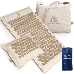 Ensemble de massage pour tapis et oreillers - par DoSensePro - Matelas d'acupression pour la douleur au cou et au dos - Sciatique, maux de tête, douleurs aux points de pression - Aide au sommeil naturel (Linge de maison)