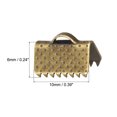 thumbnail image 2 of Unique Bargains 300Pack Ribbon Crimp Clamp Ends 10mm Cord End Clasp for DIY Craft Bronze Tone, 2 of 7