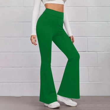 Meichang Flare Yoga Pants pour Femmes Pantalon Ample Ajusté Uni Taille Haute Pantalon d'Entraînement Contrôle du Ventre Jogger Athlétique Coupe Bootcut Pantalon de Yoga