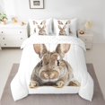 thumbnail image 2 of YST Rabbit Ensemble de Douillette Très Grand 7 Pcs, Ensemble de Lit de Pâques Rabbit Tout-en-un avec Draps pour Enfants Garçons Filles, Mignon Ensemble de Literie Animaux de la Forêt Gris, Ensemble de Lit Réversible Rabbit, 2 of 5