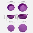 thumbnail image 4 of Reusable Air Fryer Liner Silicone Air Fryer Pot Easy Cleaning Round Silicone Liner Replacement for, 4 of 8