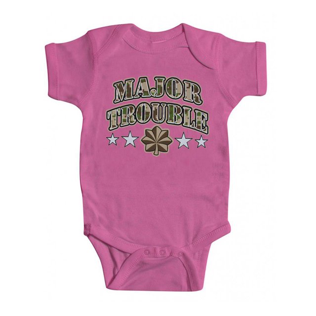 Toddlers Major Trouble Raspberry Bodysuit - 18 Months