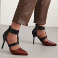 thumbnail image 4 of XZNGL Womens Shoes Back Zip Ankle Strap Sandals Super High Heel Pointed Toe Stilettos, 4 of 9