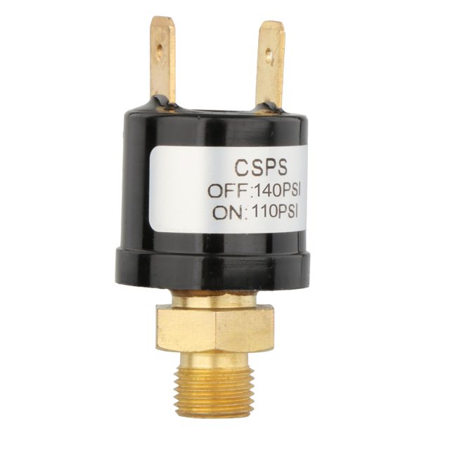 Commutateur de Commande de Pression de Compresseur d'Air Robuste Pièces d'Extrémité de 1/8 Pouce 110-140 PSI