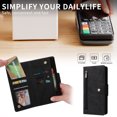 thumbnail image 3 of Case for Samsung Galaxy A70/A70S Magnetic Leather Zipper Wallet Cover Card Holder, 3 of 5