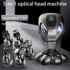 TopLLC 7D Électrique LCD Rasoir électrique 5-en-un pour le corps entier des hommes de Shaver numérique et rechargeable