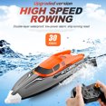 thumbnail image 1 of RC Boat Remote Control Boat 30KM/H High Speed IPV7 Waterproof 2.4GHz 4 Channel Racing Boat for Kids Adults, 1 of 7