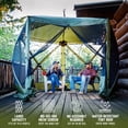 thumbnail image 2 of CLAM Quick-Set Venture 9 x 9 Foot Portable Outdoor Camping Canopy Shelter, Green, 2 of 11