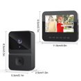 thumbnail image 3 of Sonnette Vidéo Sans Fil à Faible Consommation d'Énergie, Écran Intercom 4,3 Pouces, Moniteur, Réseau Privé 2,4G, Aucun Wi-Fi Requis, 3 of 7