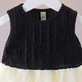 thumbnail image 4 of FAOWME Robe d'Été pour Filles Robe de Plage Étoilée Robe de Fête pour Enfants Robe d'Été Étoilée Robe de Fête de Plage Jupe pour Petite Fille Manches Courtes Noir 4-5 Ans, 4 of 5